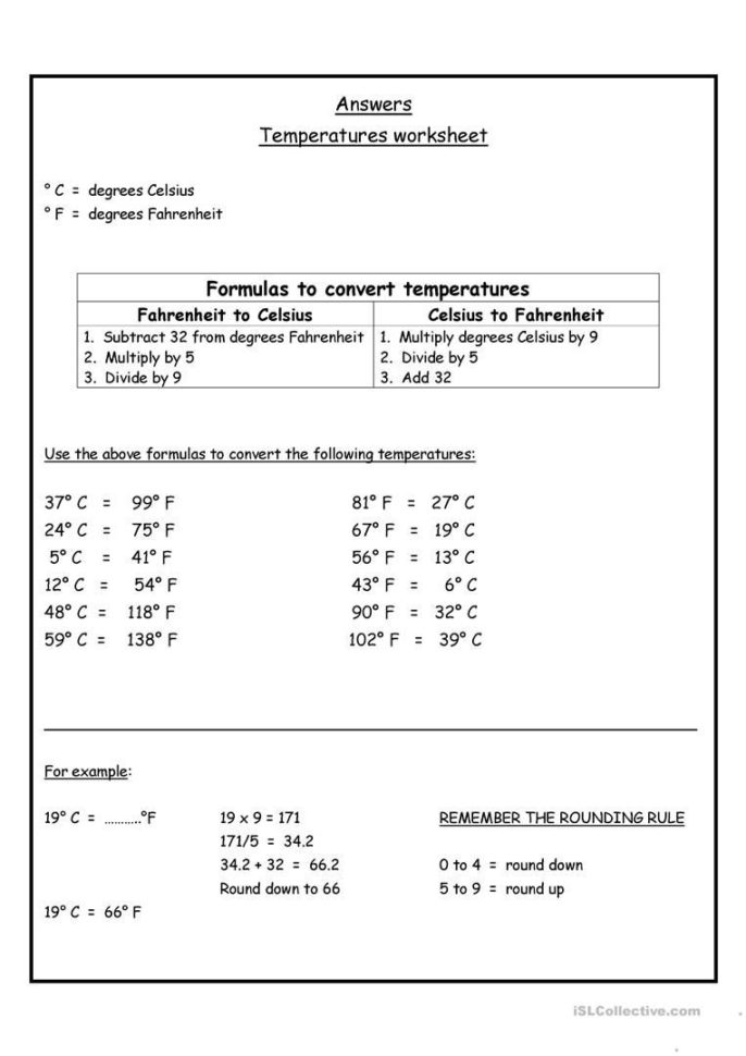 Percent Error Worksheet Answer Key