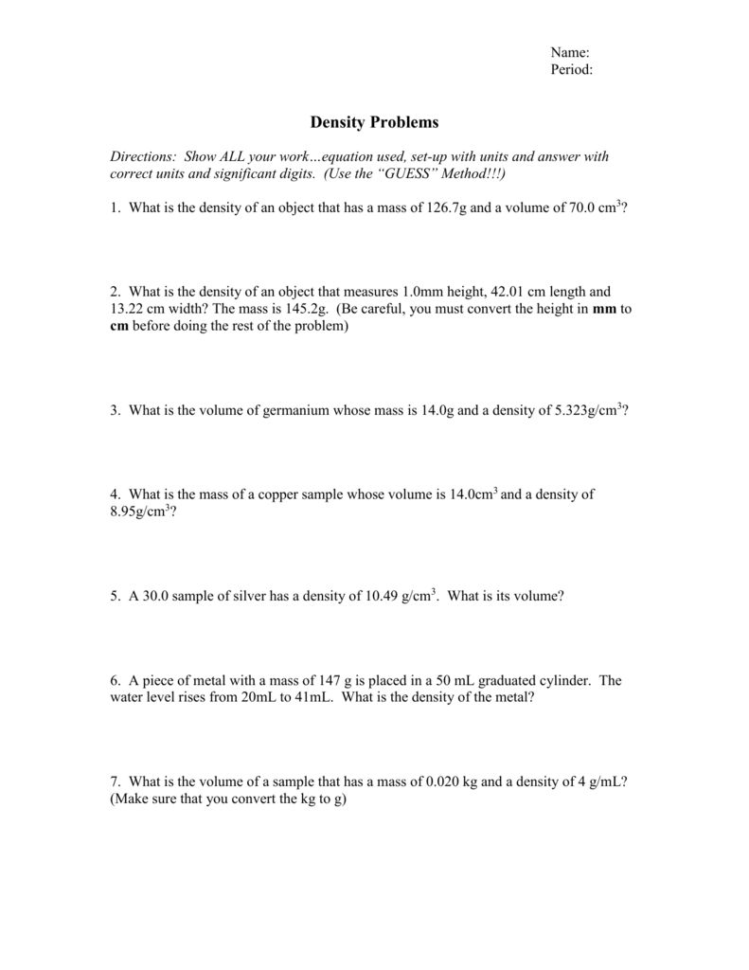 Percent Error Worksheet Answer Key