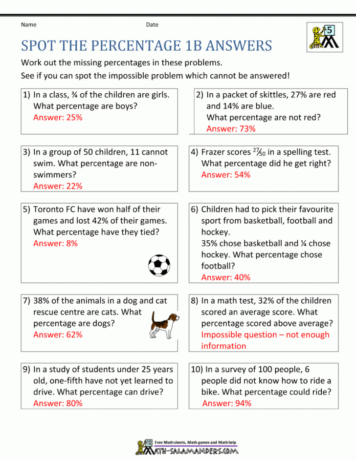 Percent Of Change Word Problems Worksheet