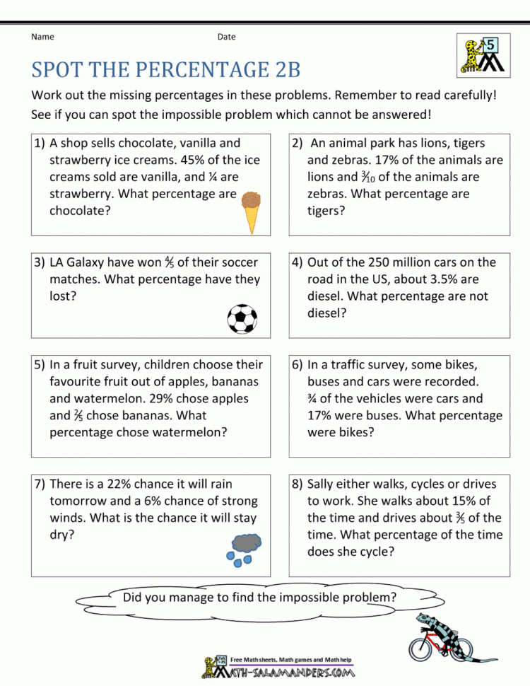 Percentage Word Problems