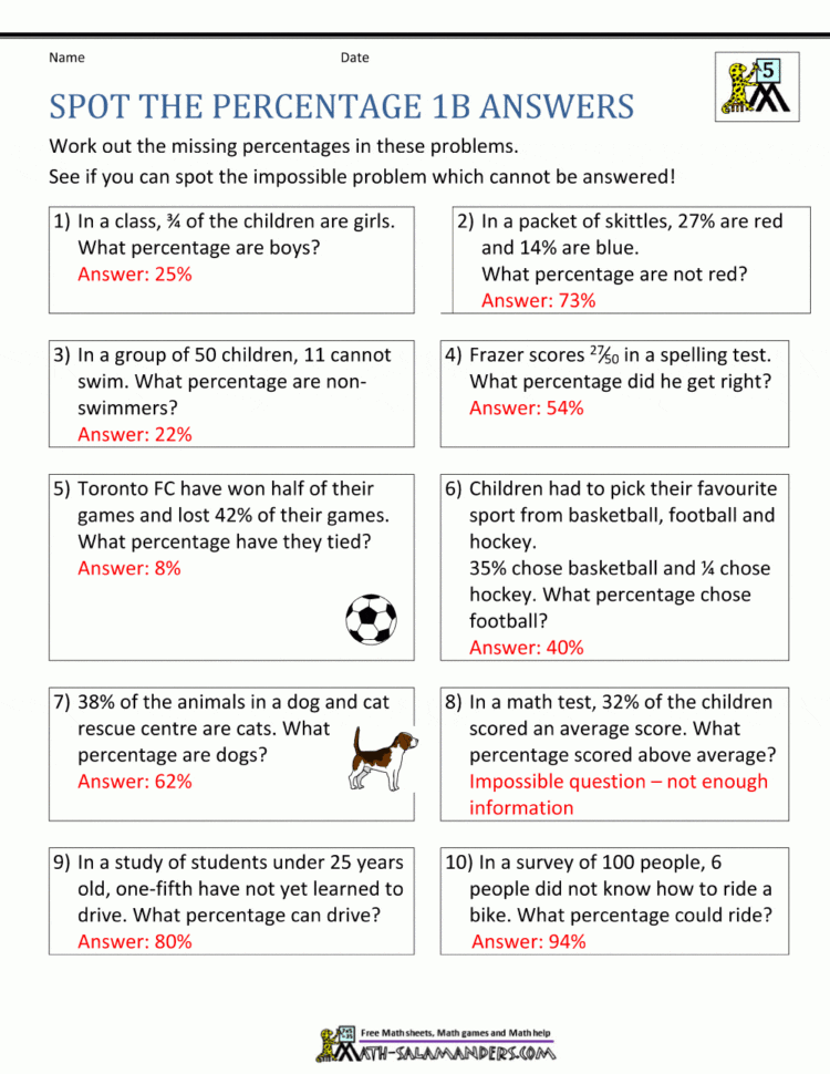 Percentage Word Problems