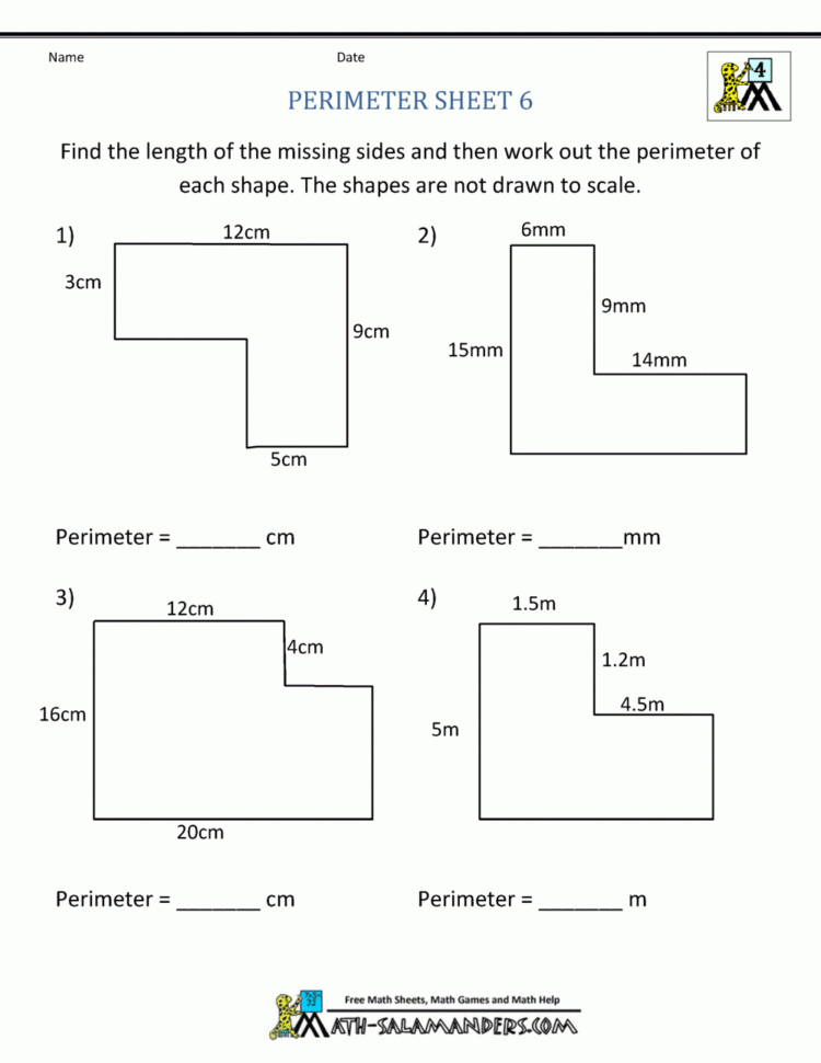 Perimeter Worksheets