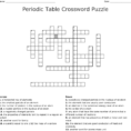 Periodic Table Crossword Puzzle  Word