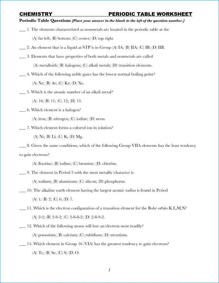 Periodic Table Worksheet Answers New Drawing Atoms Worksheet