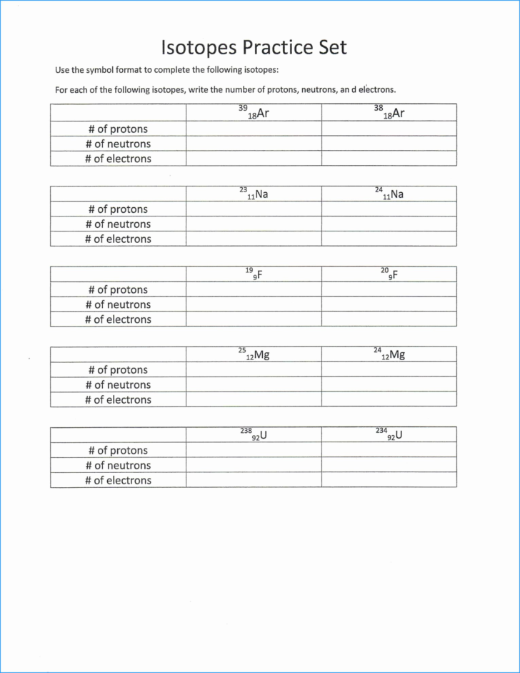 Isotopes Ions And Atoms Worksheet 1 Answers — db-excel.com