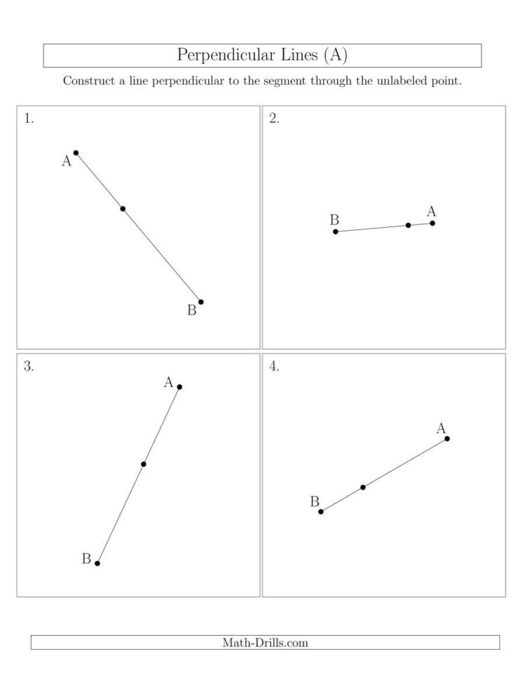 Perpendicular Lines Through Points On A Line Segment