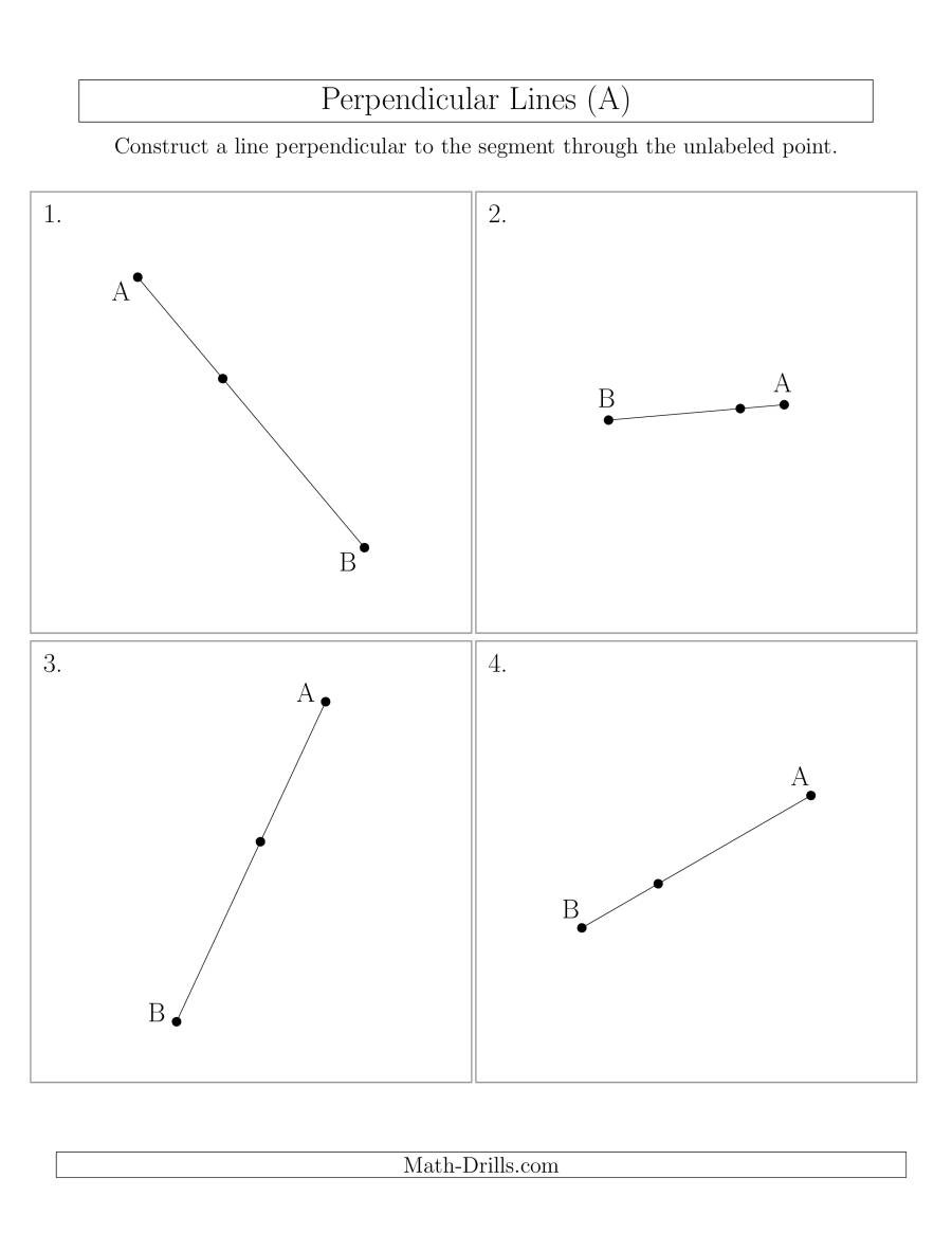 Perpendicular Lines Through Points On A Line Segment