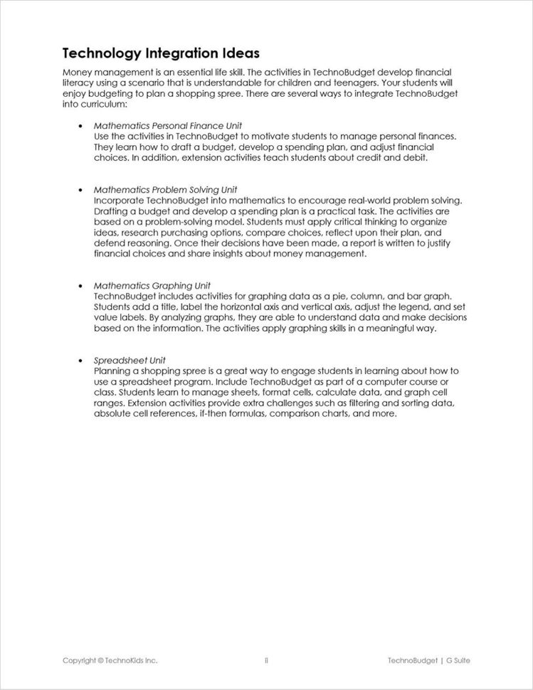 Personal Finance Worksheets For Highschool Students Math