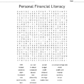 Personal Financial Literacy Word Search  Word