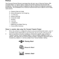 Personal Financial Planning Worksheets Math Planner