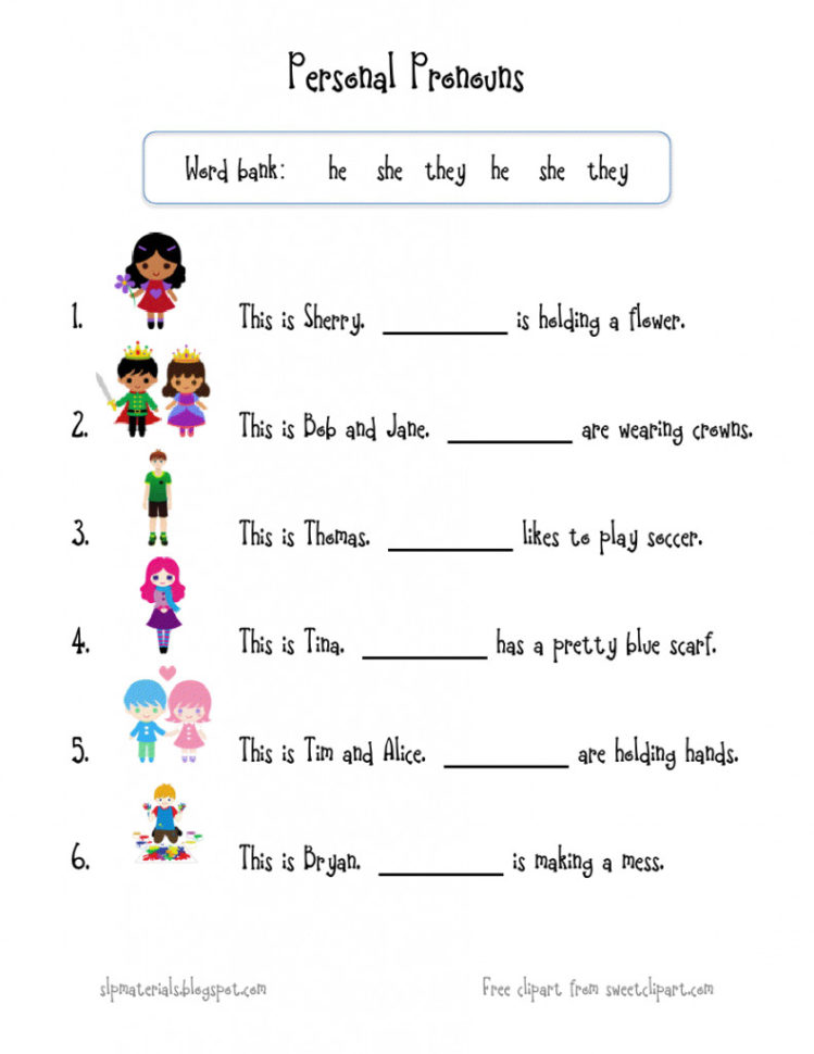 Personal Pronouns Worksheet  Soccerphysicsonline