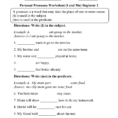 Personal Pronouns Worksheets  I And Me Personal Pronouns