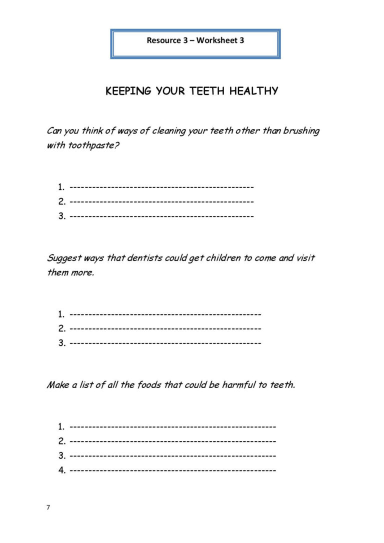 Personal Hygiene Worksheets Pdf — db-excel.com