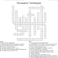Persuasive Techniques Crossword  Word