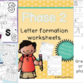 Phase 2 Phonics Letter Formation Worksheets