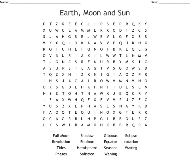 Eclipse Worksheet Answer Key