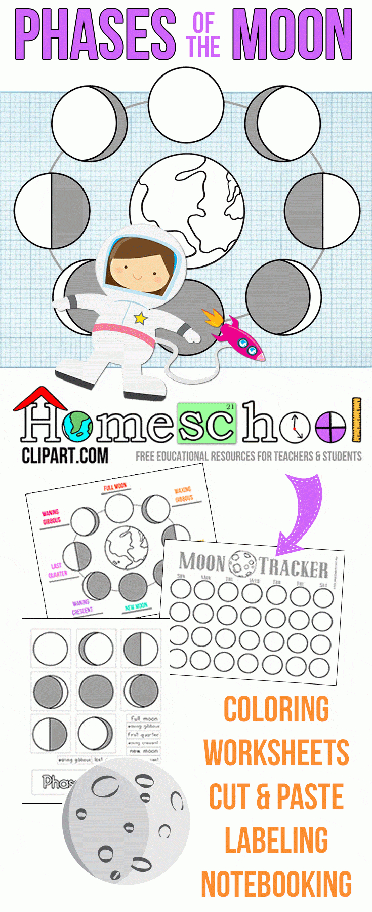 Phases Of The Moon Printables  The Crafty Classroom