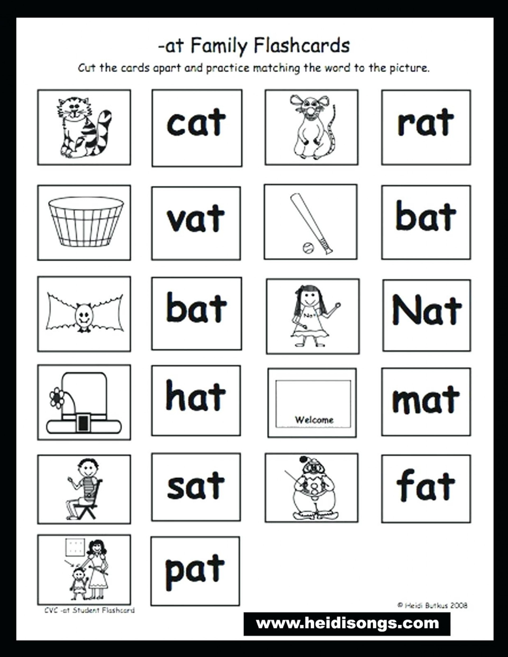 Word Family Worksheets Kindergarten —