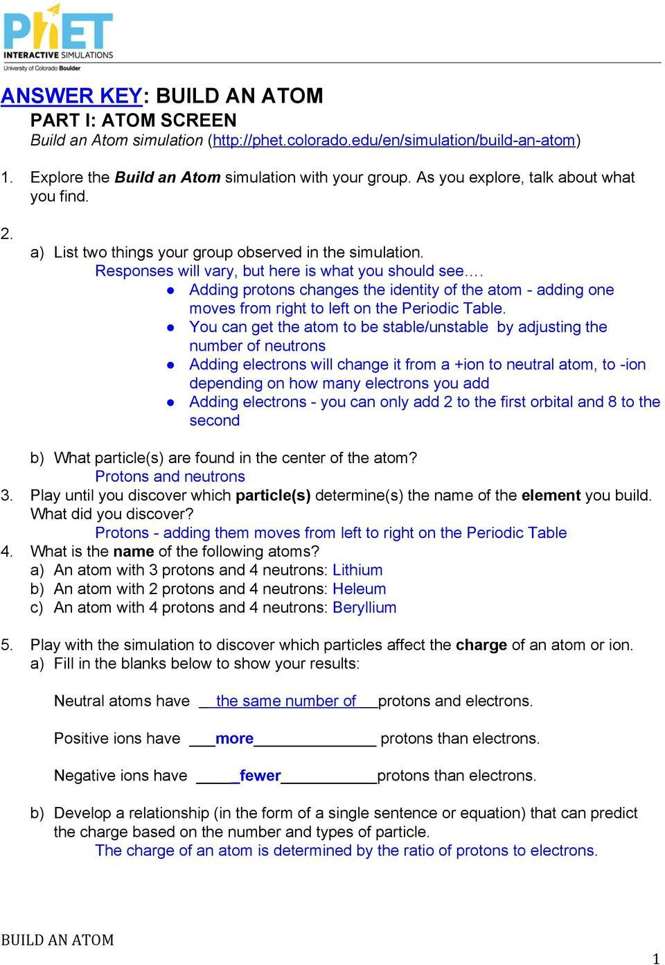 Phet Isotopes And Atomic Mass Worksheet Answers Db excel
