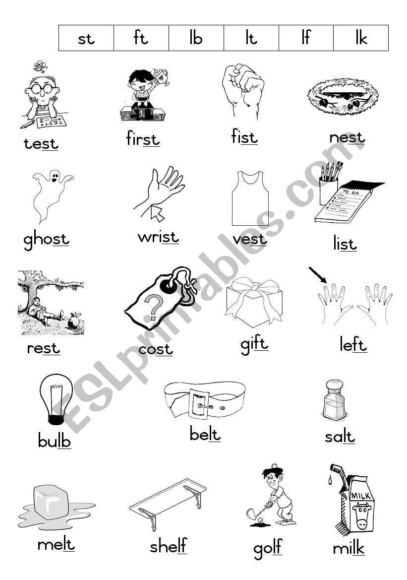 Ending Blends Worksheets Db excel