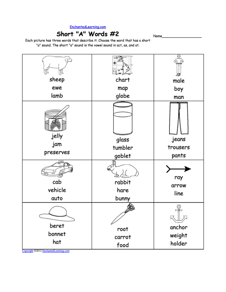 Words With The Same Vowel Sound Worksheets — db-excel.com