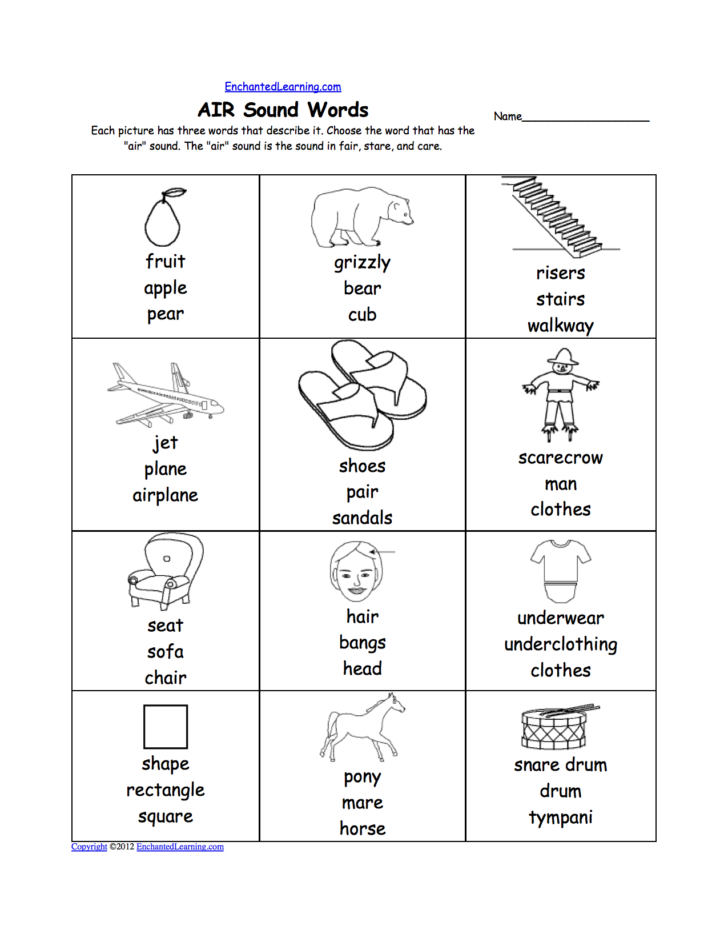 Words With The Same Vowel Sound Worksheets — db-excel.com