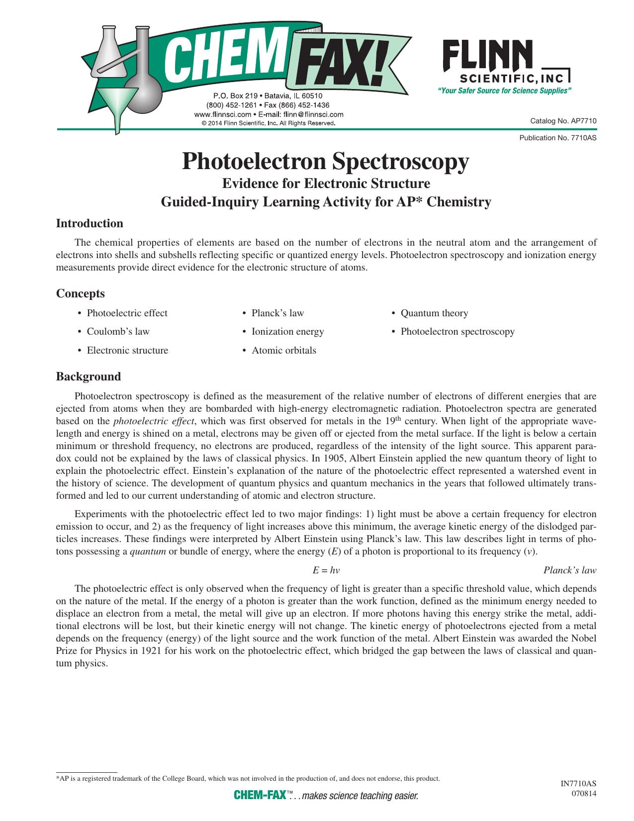 Photoelectron Spectroscopy Worksheet Answers db excel com