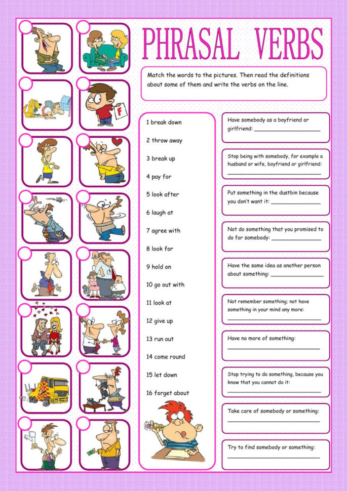 Phrasal Verbs Matching Exercise  Interactive Worksheet
