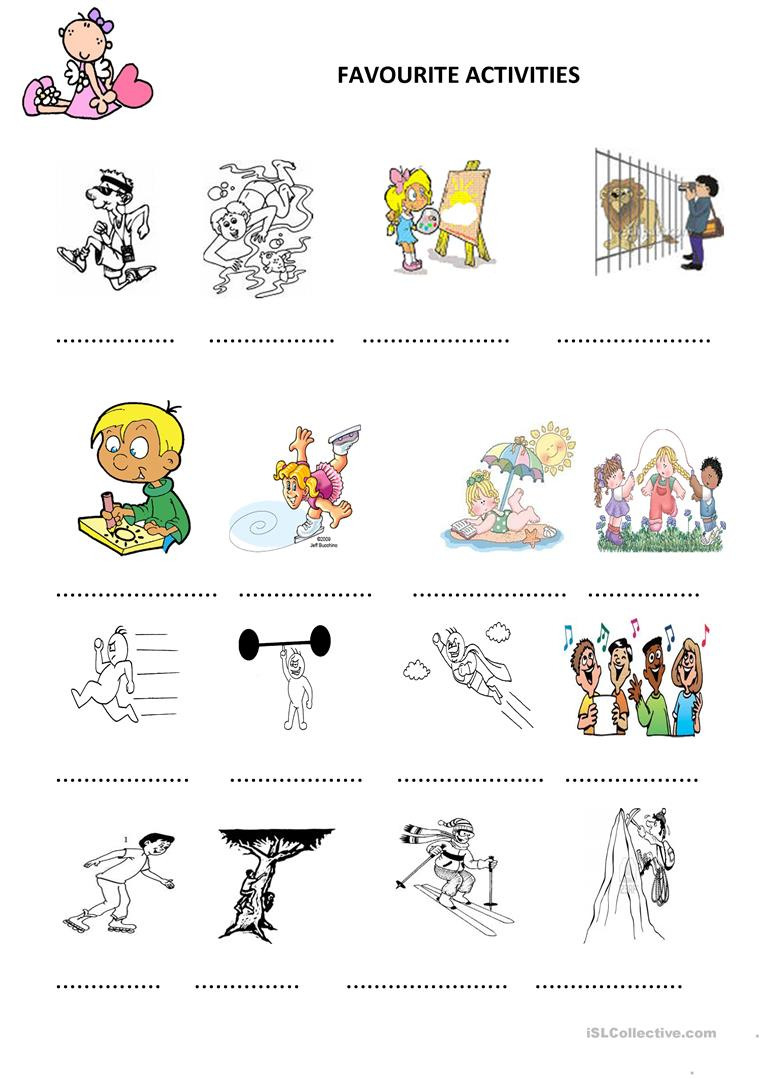 Physical Activities  English Esl Worksheets