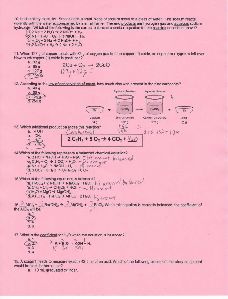 Physical And Chemical Properties Worksheet