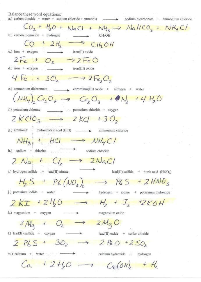 Physical Science If8767 Worksheet Answers