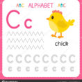 Pictures C For Kindergarten  Alphabet Tracing Worksheet