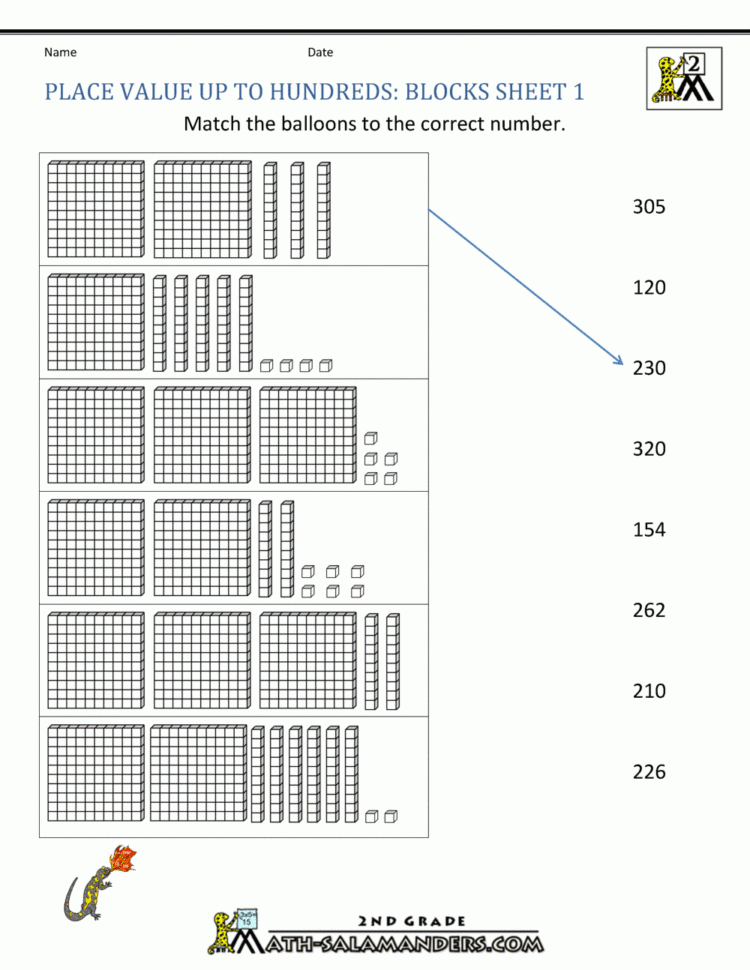 Place Value Blocks With 3 Digit Number