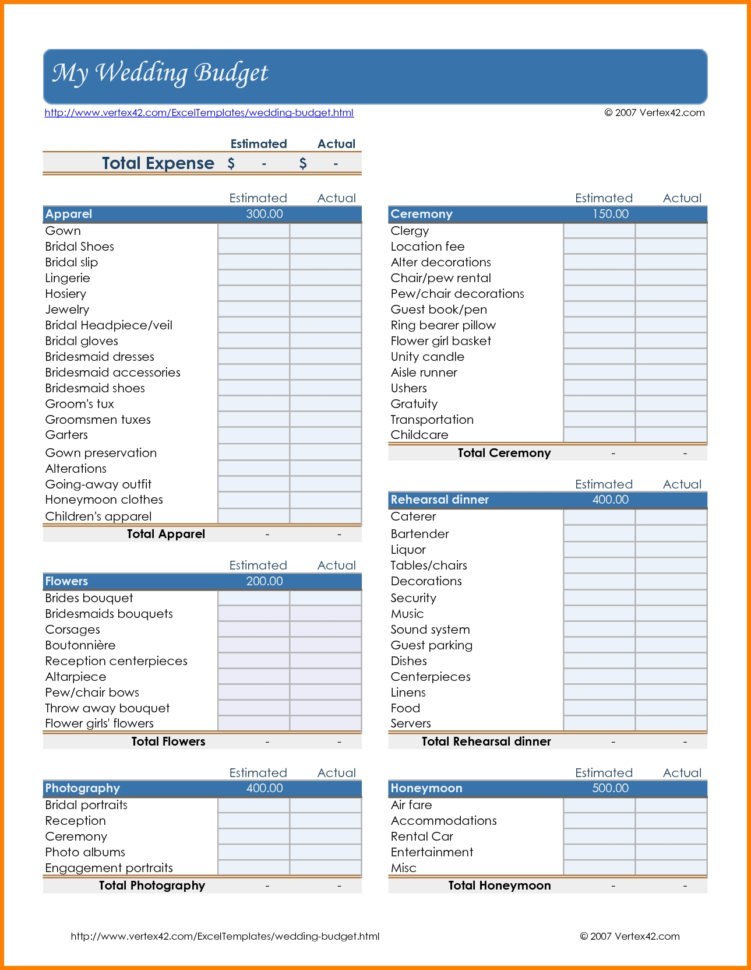 Planners Best Wedding Budget Worksheet For Wedding Planner Ideas