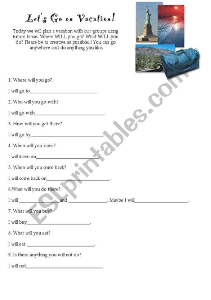 Planning An Itinerary  Esl Worksheetjink246