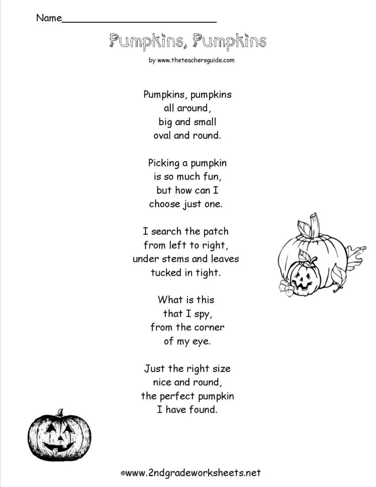 Poem Comprehension Worksheets