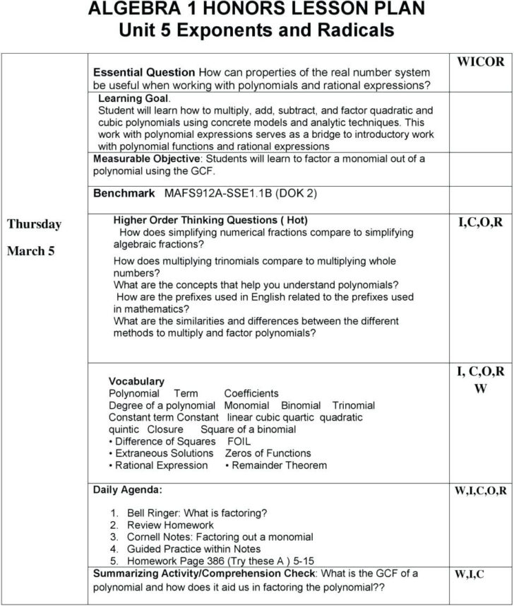 Adding Polynomials Worksheet Pdf