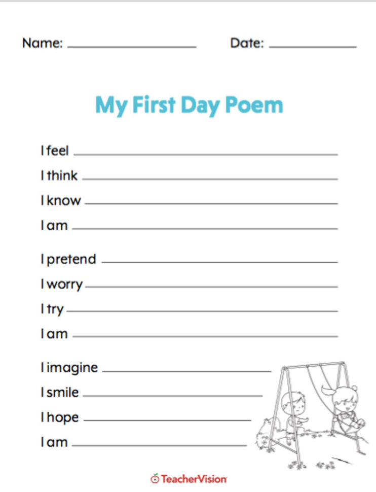 Popular Poetry Printables And Resources  Teachervision