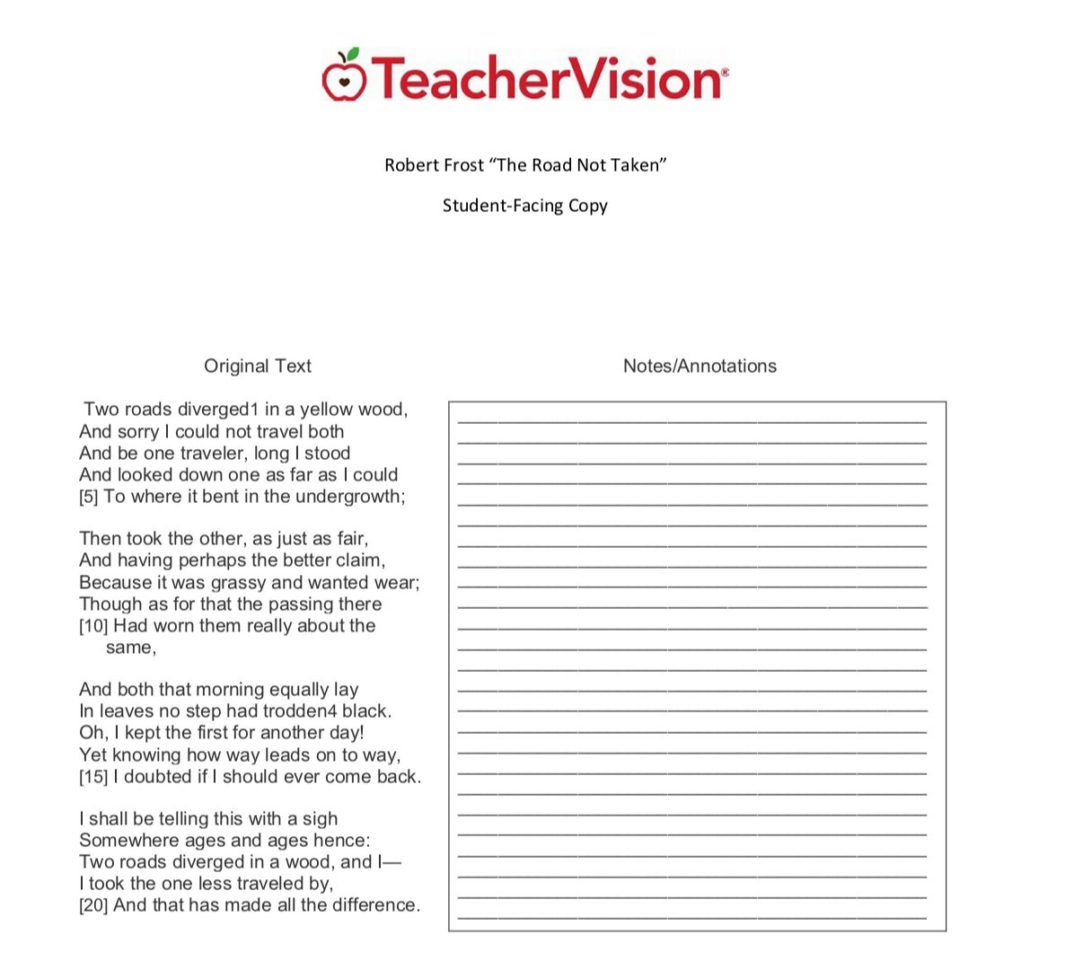 Popular Poetry Printables And Resources  Teachervision