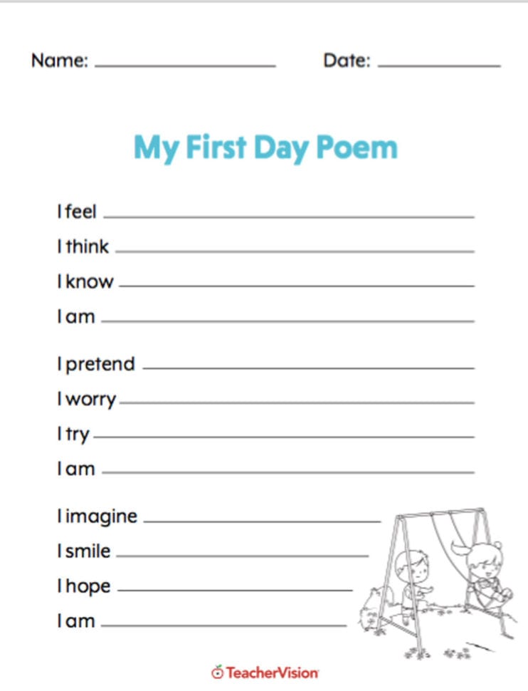 Popular Poetry Printables And Resources  Teachervision