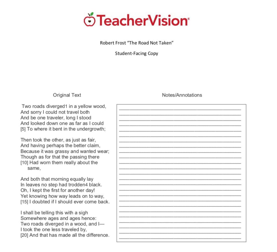 Popular Poetry Printables And Resources  Teachervision