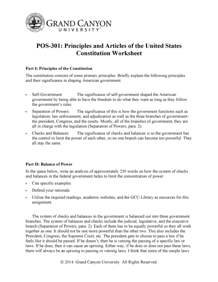 Pos301  Assignment About The Ernment Branches  Pos301