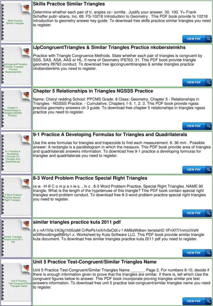 Special Right Triangles Worksheet Pdf
