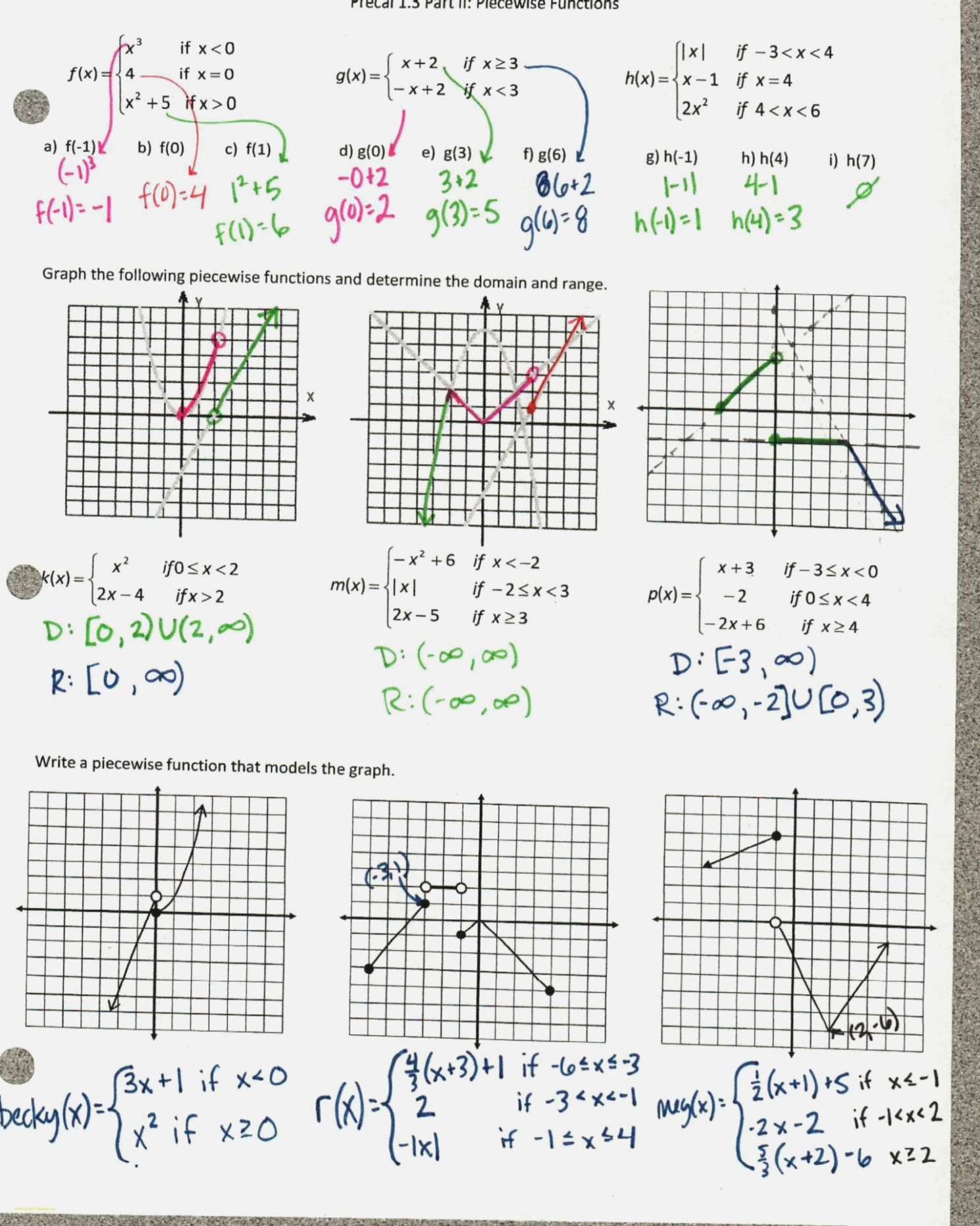 introduction to quadratic functions assignment