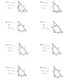 Practice Worksheet Right Triangle Trigonometry Answers