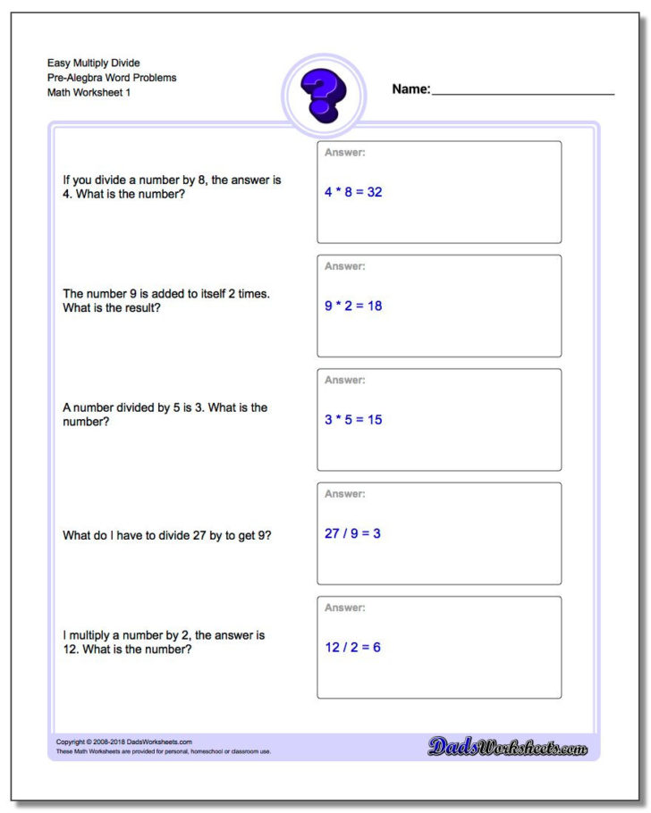 Free Printable Math Worksheets For 6Th Grade