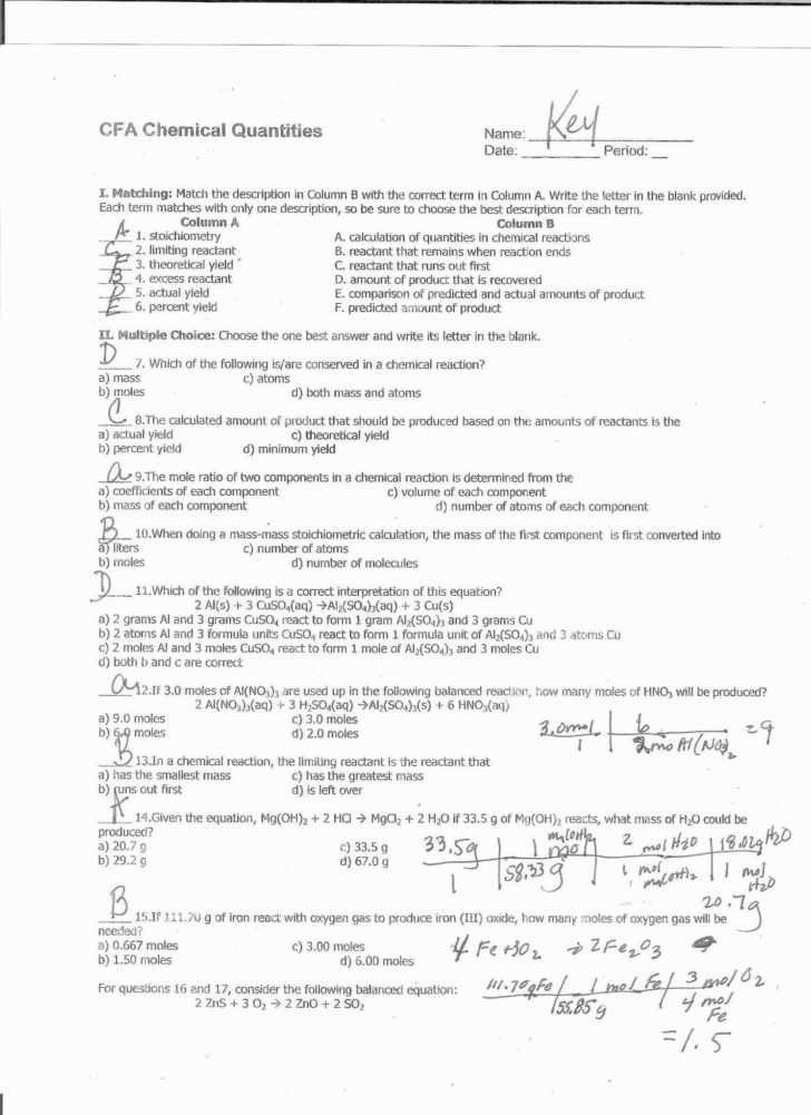 Balancing Equations Race Worksheet Answers