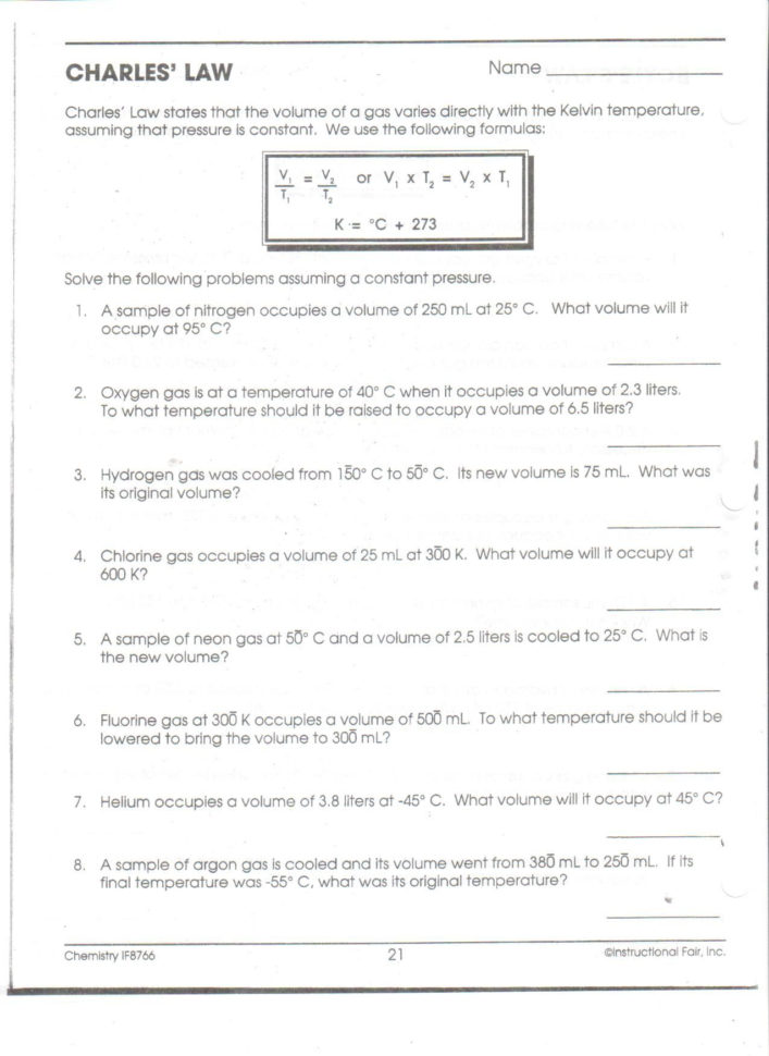 Predicting Products Worksheet Chemistry
