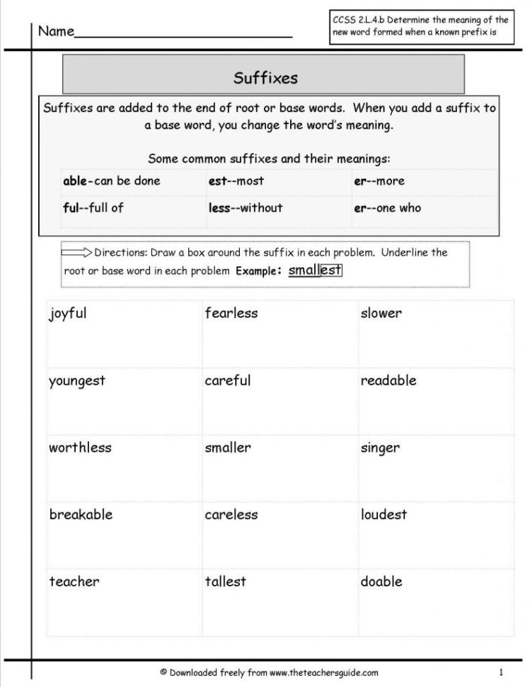 Prefixessuffixesworksheets Htm Root Words Worksheet Simple