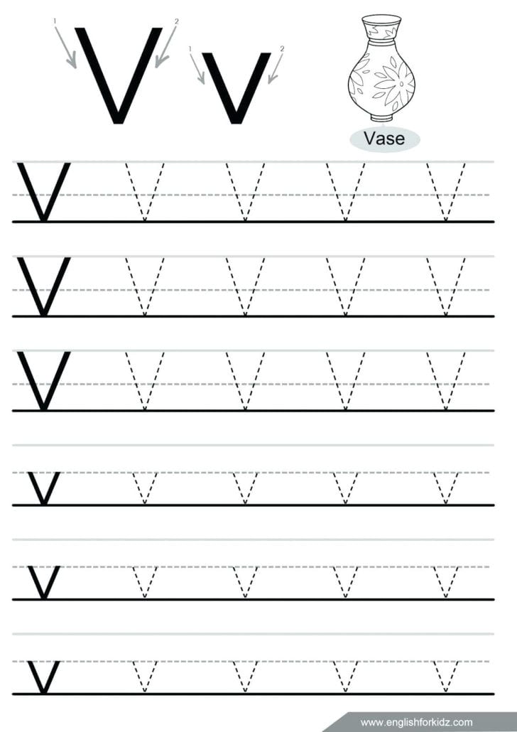 Letter V Worksheets